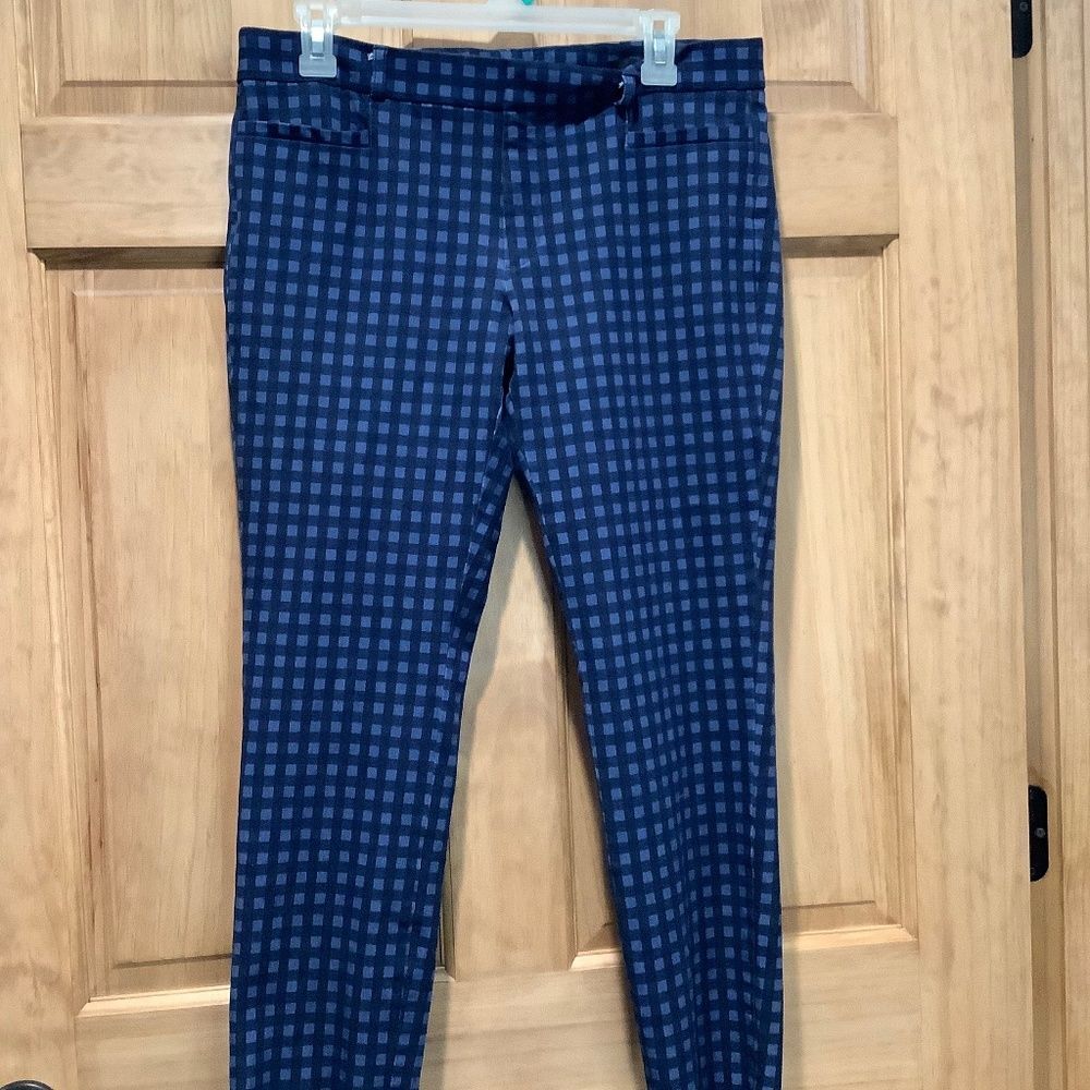 Banana republic blue plaid pants